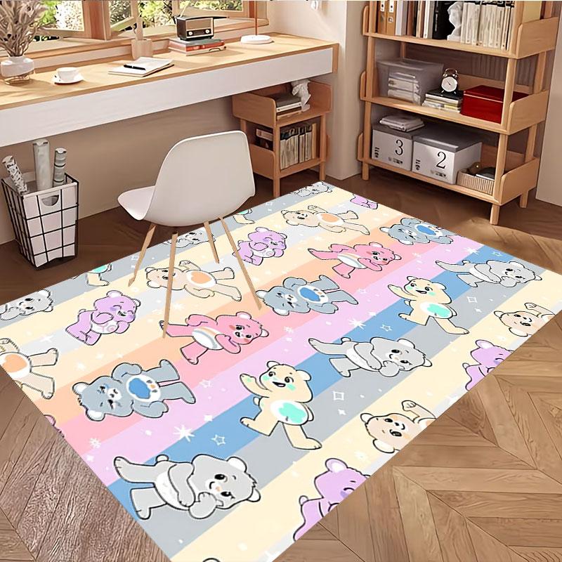 Care Bears Print Rug, Washable Floor Carpet, For Entryway Dorm Laundry Room Office Study, Home Decor Birthday Christmas Gift