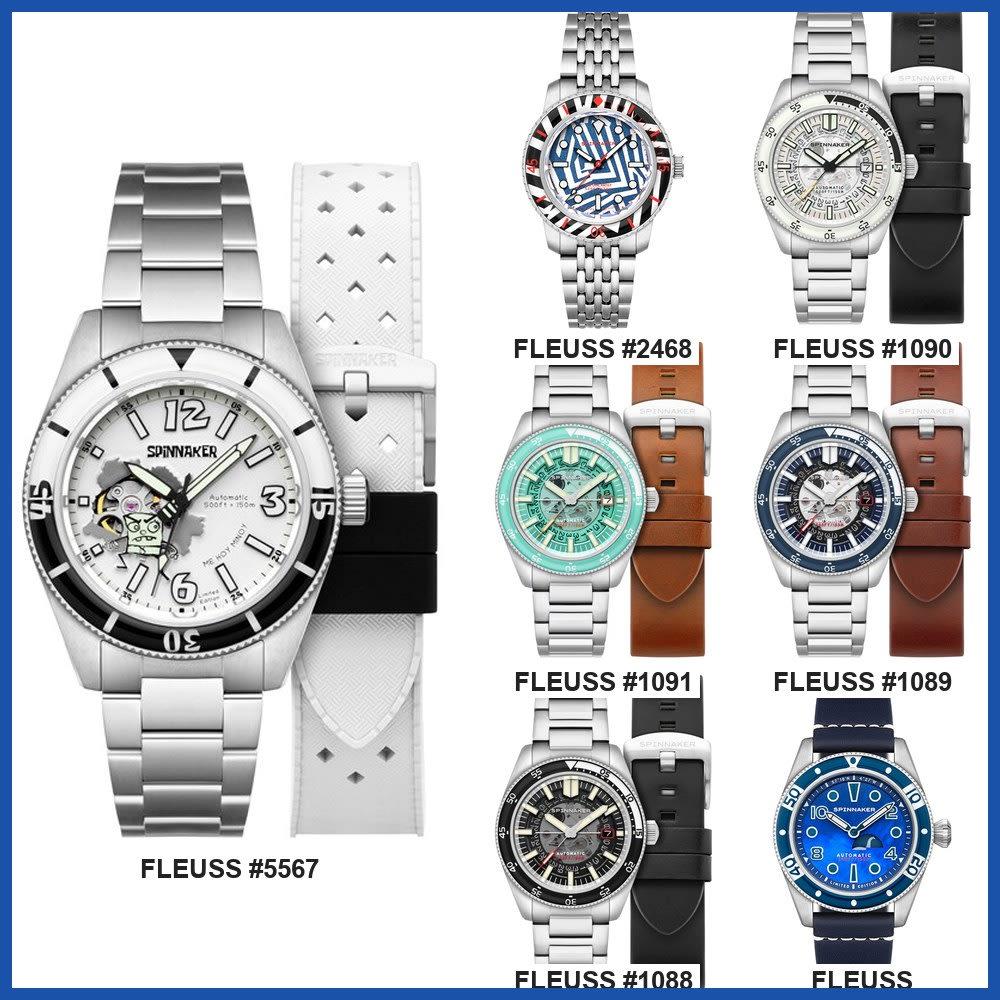 Spinnaker FLEUSS Series Unisex Automatic Wrist Watch SP-5168-01 SP-5118-33 SP-5118-44 SP-5118-22 SP-5118-11 SP-5165-11 SP-5175-11 Gift Casual Business