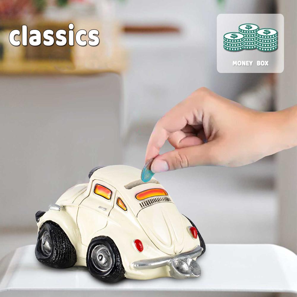 Resin Collectible Vehicles Classic Beetle Bug Model Decorative Figurines Home Office Table Centerpiece Decor Gift for Car Lover
