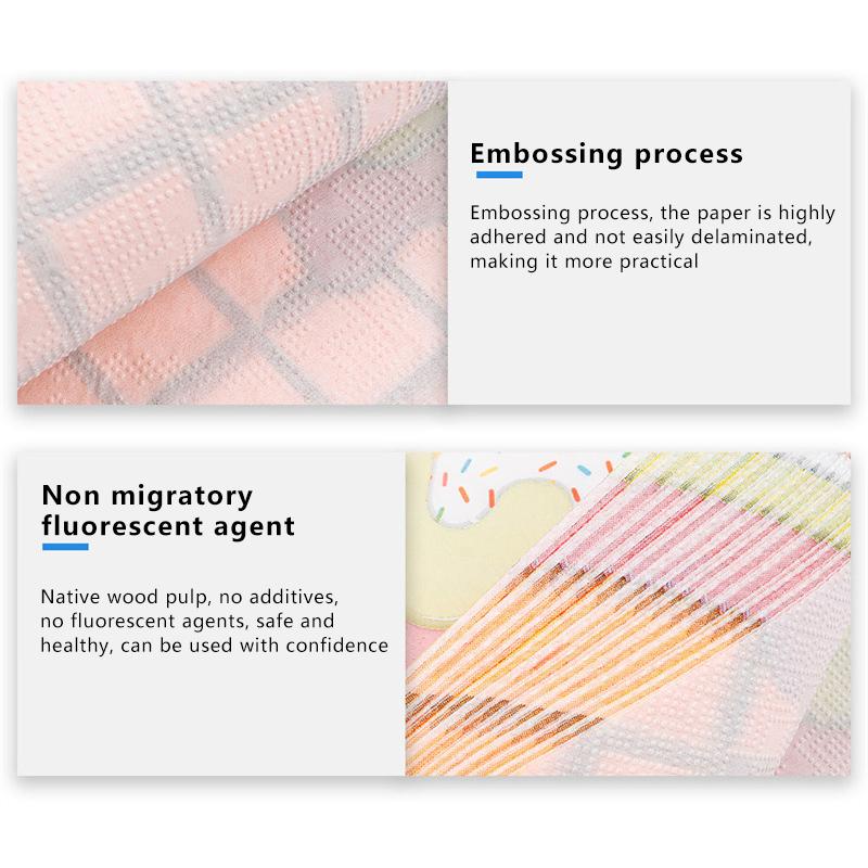 Салфетки с принтом мороженого Одноразовые товары для вечеринок Украшение на день рождения Красочные бумажные полотенца Подкладки для посуды Детский сувенир