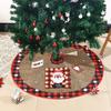60cm Christmas Tree Skirt Red Christmas Tree Foot Cover Santa Claus Snowflake Christmas Tree Carpet Base Mat Decorations