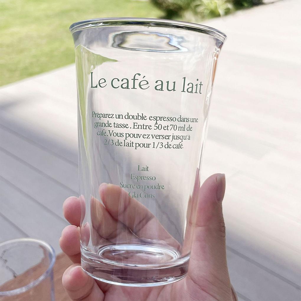 Korean Glasses Cold Cup Premium Glass Cups With Lids And Straws For On Go Sipping Creative Letters