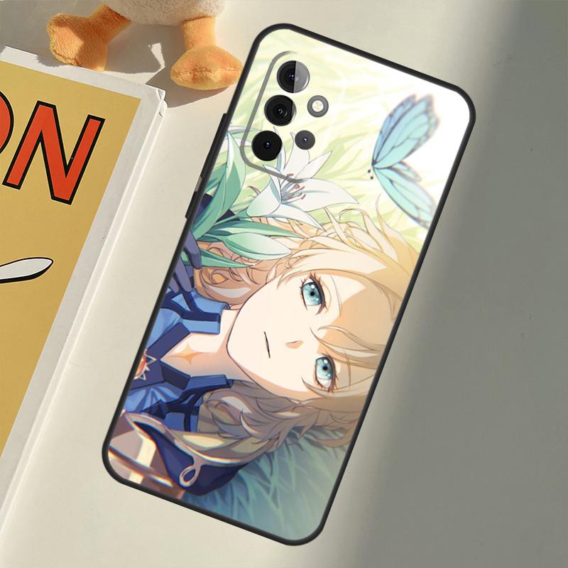 Чехол Albedo Genshin Impact для Samsung Galaxy A06 A05 A36 A26 A16 A54 A34 A14 A22 A32 A52 A55 A35 A15 A53 A13 A56