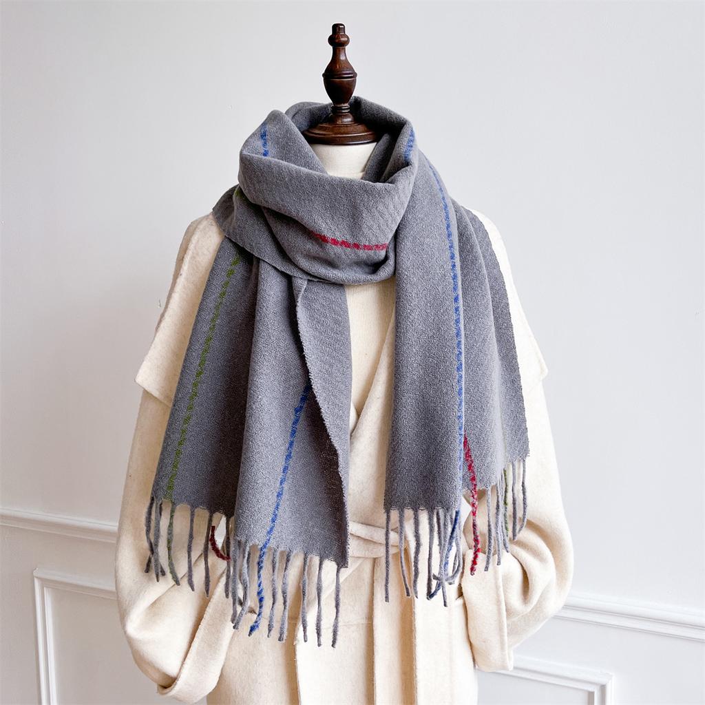 Luxury Winter Cashmere Scarf Women Design Warm Pashmina Blanket Poncho Scarves Female Shawl Wraps Thick Foulard Bufanda