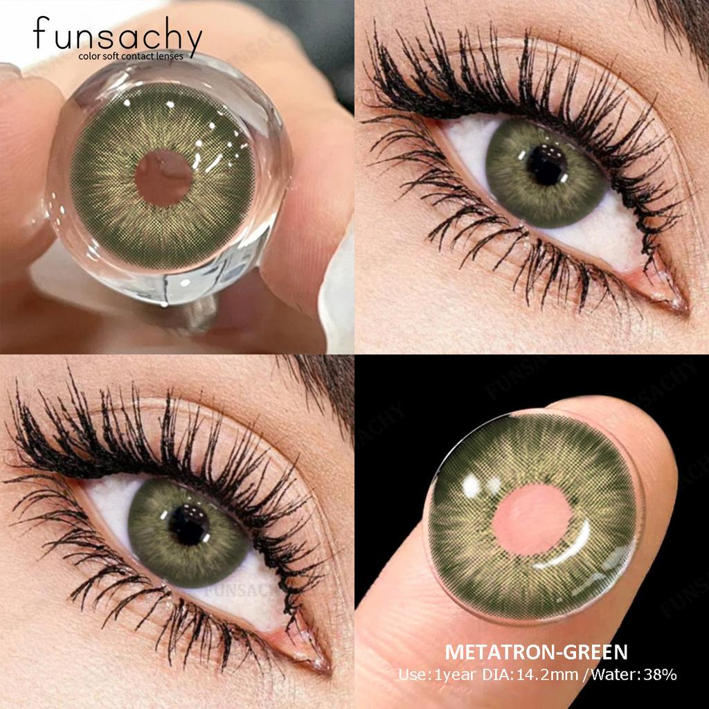 FUNSACHY 2 шт Colorcon 1 пара корейских линз цветные контактные линзы для глаз синие линзы большие зеленые линзы черные линзы на год