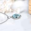 Unique Aquamarine Wedding Pendant Aquamarine Designer Wedding Necklace For Women