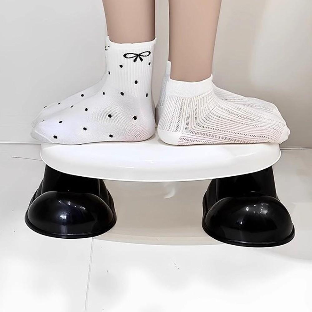 Plastic Toilet Stool Sturdy Poop Stool Comfortable Anti-Slip Seat Stool for Adults