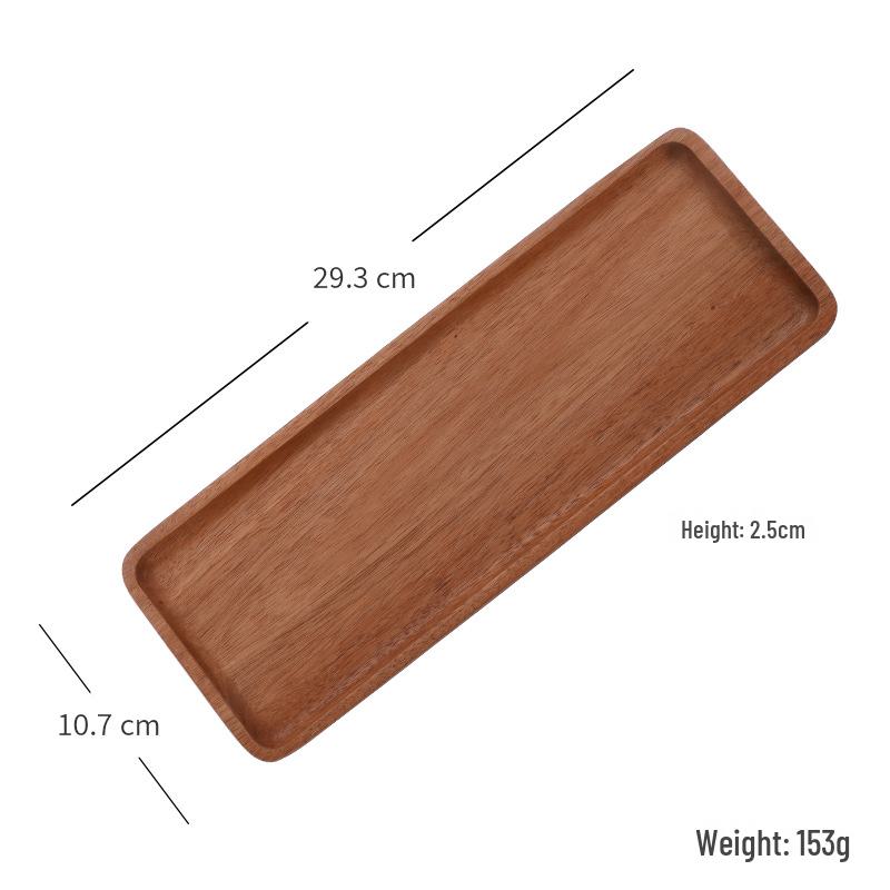 Acacia Wood Food Tray with Resin Marble Coaster - Perfect for Serving Tea, Bread, Fruit and Dinner