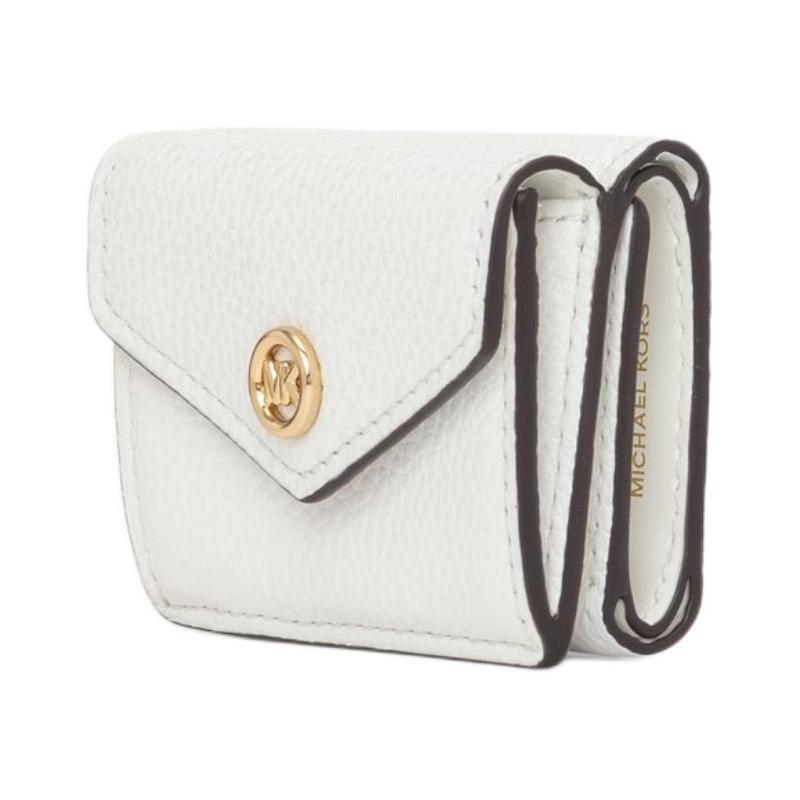 Michael Kors Шарм POP золотая фурнитура аксессуары коровья кожа кошелек маленький размер женский оптический белый