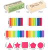 Geometric Solids Montessori Educational Game 3D Shapes Color Shape Sorting Toy  Preschool Element