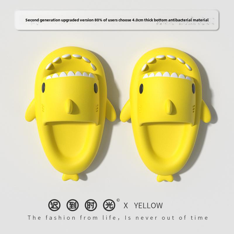 Thick-Soled Shark EVA Slippers for Kids and Parents - Non-Slip, Soft, Indoor Summer Sandals