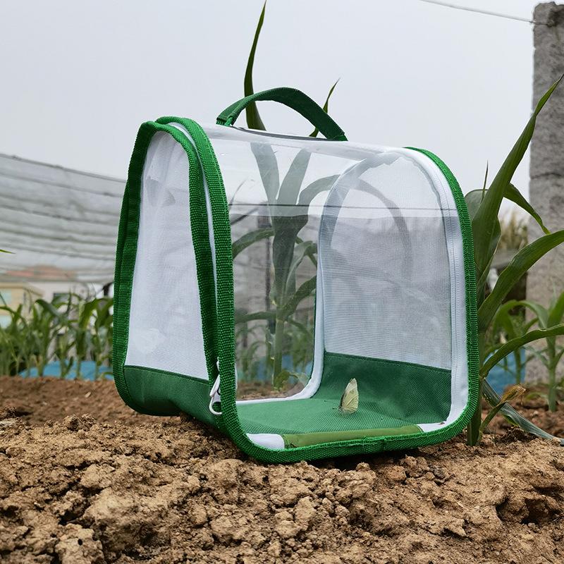 Self made 161 degree fully transparent observation insect cage portable folding explosive butterfly cage feeding insect cage