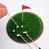 7Pcs/Set Dollhouse Mini Golf Club Grassland Model Set Simulation Sports Miniature Scene Prop Model Doll House Accessories