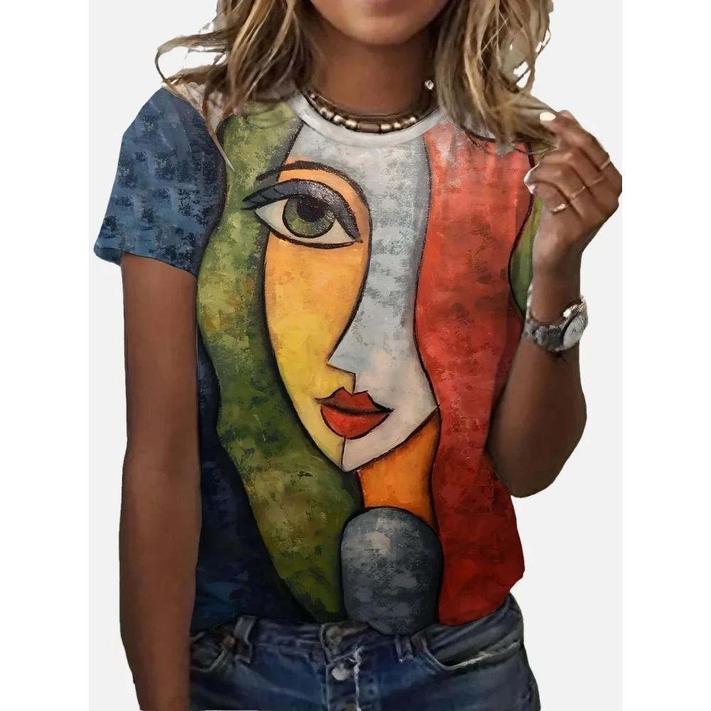 Мода 2025 Черные Аниме 3D Принт Женские Футболки Летняя Графическая Футболка с Коротким Рукавом и Круглым Вырезом для Маленькой Девочки Одежда для Женщин Харадзюку