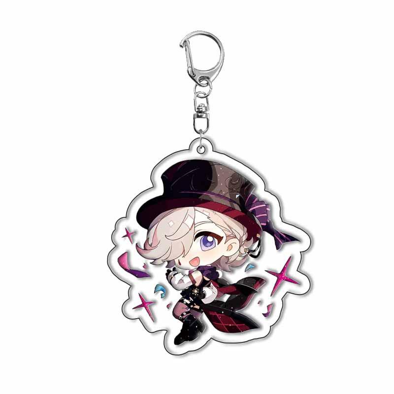 Clorinde Neuvillette Lyney Wriothesley Arlecchino Navia Cosplay Anime Costume Keychain Key Accessories Pendant