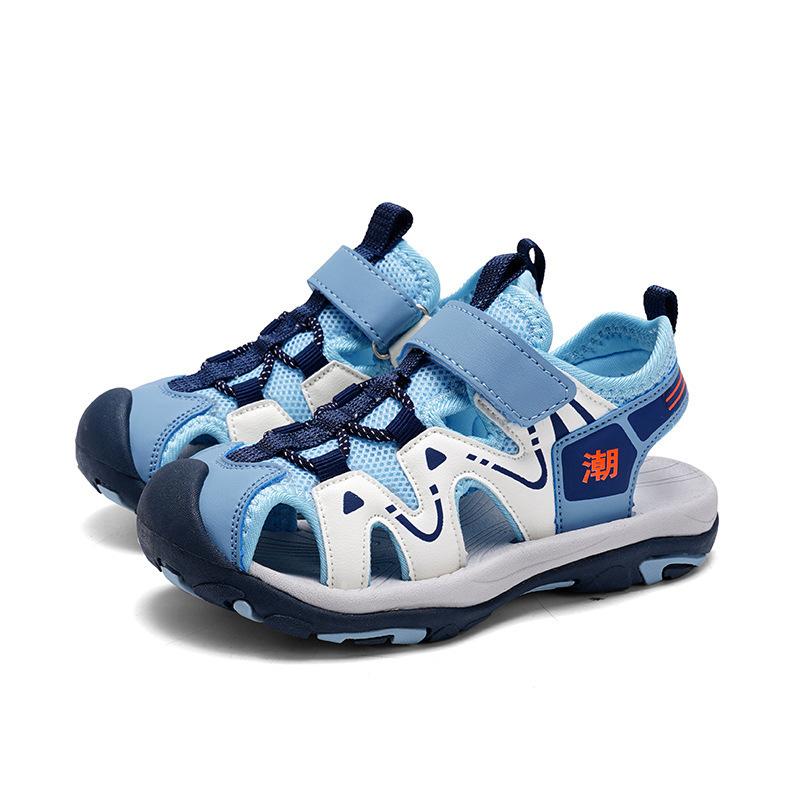 Спортивные мальчиковые сандалии сумка голова мягкая подошва легкие детские туфли 2025 лето новые средние и большие сандалии для девочек