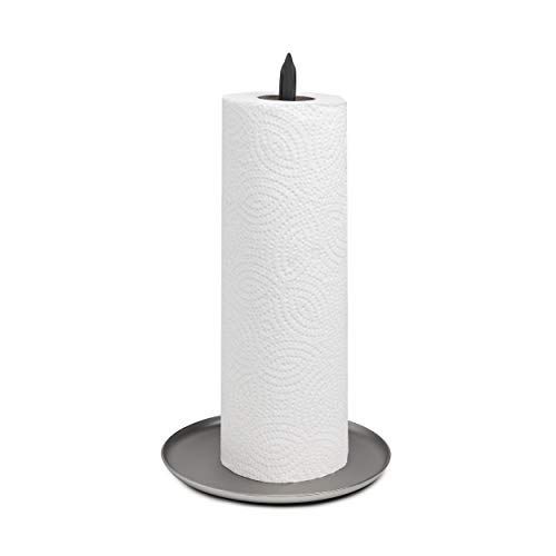 Umbra Kitchen Paper Holder, Kitchen Storage, Kitchen Paper Holder, Vertical Storage, Space-Saving, 175 x H310mm, Umbra Keyhole, 21005264047, Nickel