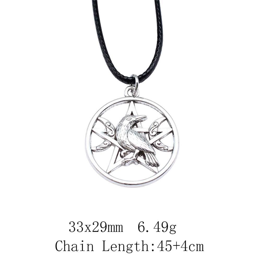 Birthday Gifts Choker Sun Moon Pentagram Necklace Leather Chain 45cm Art Supplies Neck Pendants