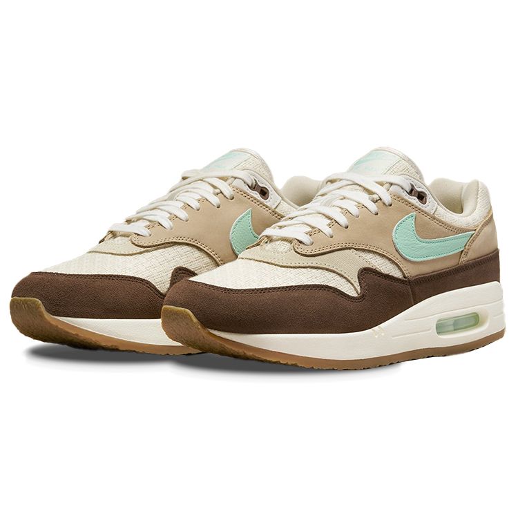 Nike Air Max 1 Retro Crepe Hemp 2022 Кроссовки унисекс Коричневые средне-коричневые мятно-пенные FD5088-200