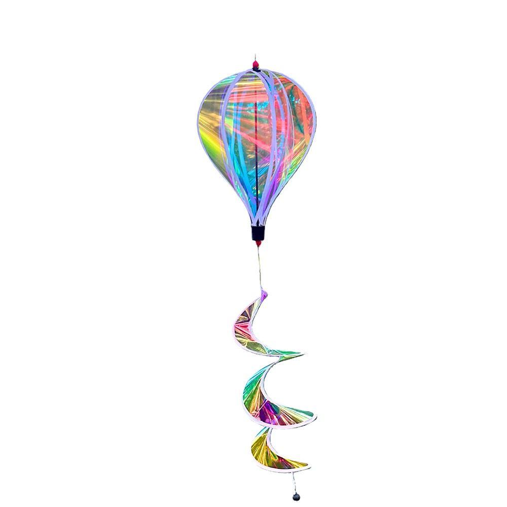 Plastic Color-changing Film Wind Spinners 40cm Balloon Striped Tie Dye Pinwheels