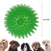 3Pcs Squeaky Dog Ball Toys Tooth Cleaning Ball Toy Dog Chew Spiky Ball TPR Training Pet Interactive Dog Toy for Small Medium Dog