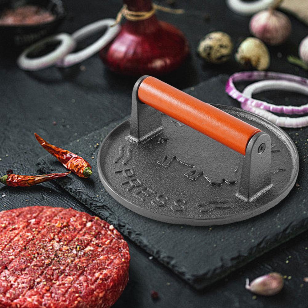 Cast Iron Burger Press or Disposable Grill Paper Heavy-Duty Patty Maker Burger Meat Press Mold /Oil Blotting Paper Kitchen Tools
