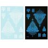 6 Sheets Lasting Henna Tattoo Stickers Blue Luminous Lace Fake Tattoos  Hand Finger