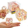 Colorful Cut Fruit Confetti Transparent Cube Squeeze Toy Soft  Fidget Toy for Christmas Stocking Stuffers