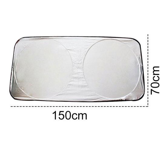 Double Circle Car Front Windshield Summer Anti-Sun Heat Blocking Cover Protector