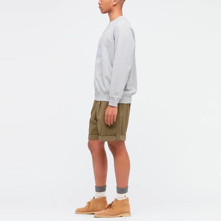 Uniqlo Серия Коллабораций JW Anderson Свитшот Свободного Кроя С Принтом С Длинным Рукавом Мужской свитшот Серый 449456-05