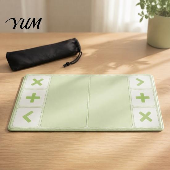 Fidget Toy Trading Pad Board Mat with Storage Bag, 12x24 Inch Portable Pad, Playmat Divided Zones for Swap Card Social Party Game Supplies