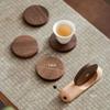 Snail Shape Drink Coaster Set Walnut Wooden Table Insulation Pad Cute Tea Cup Mat  Living Room