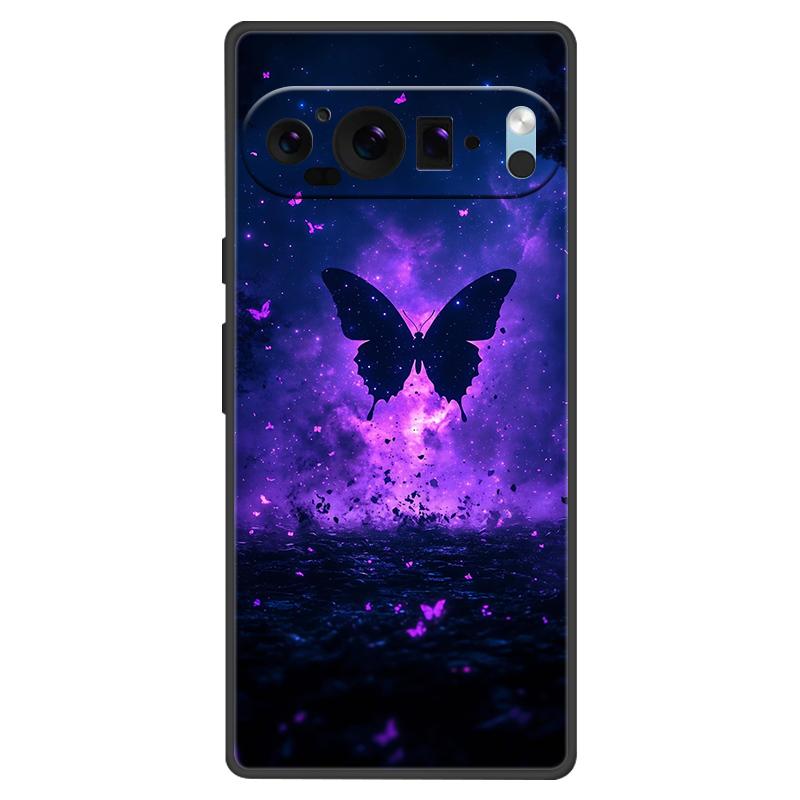 For Google Pixel 9 Pro XL Case Cool Painted Silicone TPU Soft Cover For Googe Pixel 9 9 Pro 8A Cases Black Protective Shells