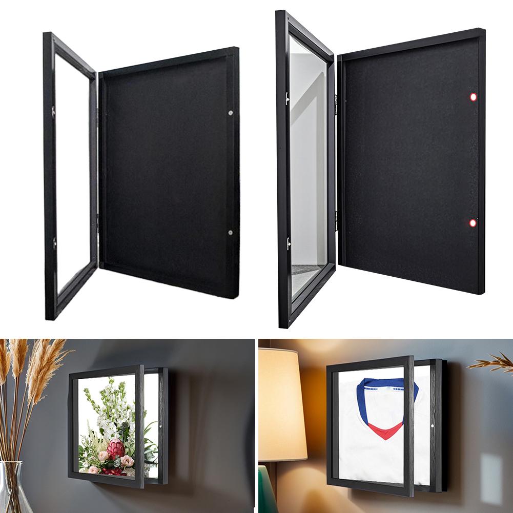 Jersey Display Frame Wood T Shirt Display Case 13x13/14X18 inch Shadow Box Shadow Box Frame for Jerseys Memorabilia