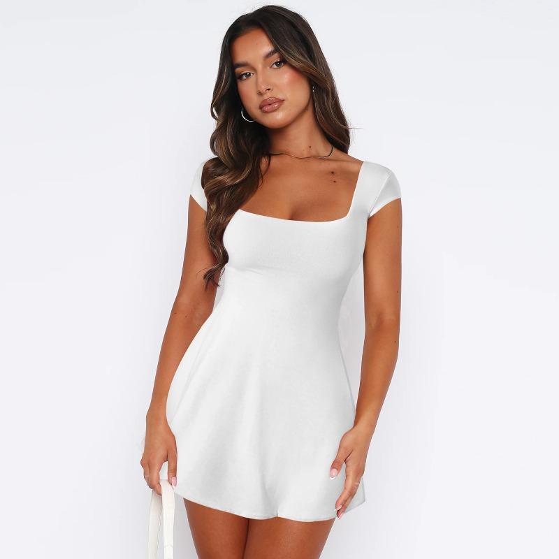 Women's Slim Sexy Short Backless Lace-Up Dresses