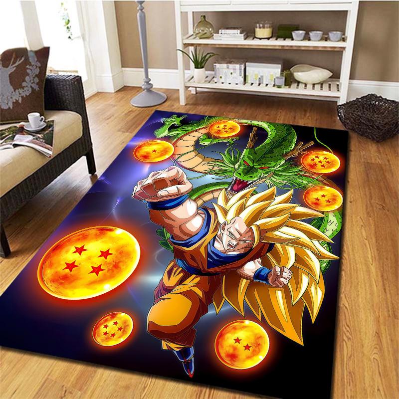 Ковер Dragon Ball Z для гостиной, спальни, дома, дивана, детской игровой, нескользящий коврик