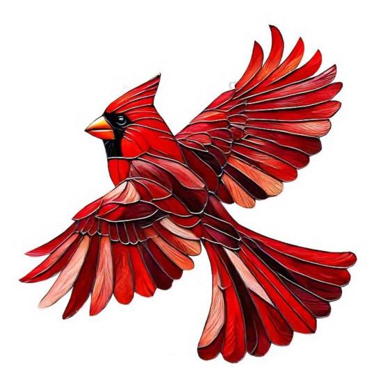 Bird Sun Catcher Ornament Stained Acrylic Flying Bird Suncatcher Colorful Window Hanging Decoration