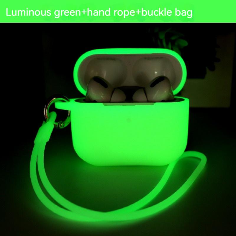 For airpods 1or2 case airpods Pro 2 airpods 3 Earphone Silicone Luminous Protective case Fluorescent Earphone case