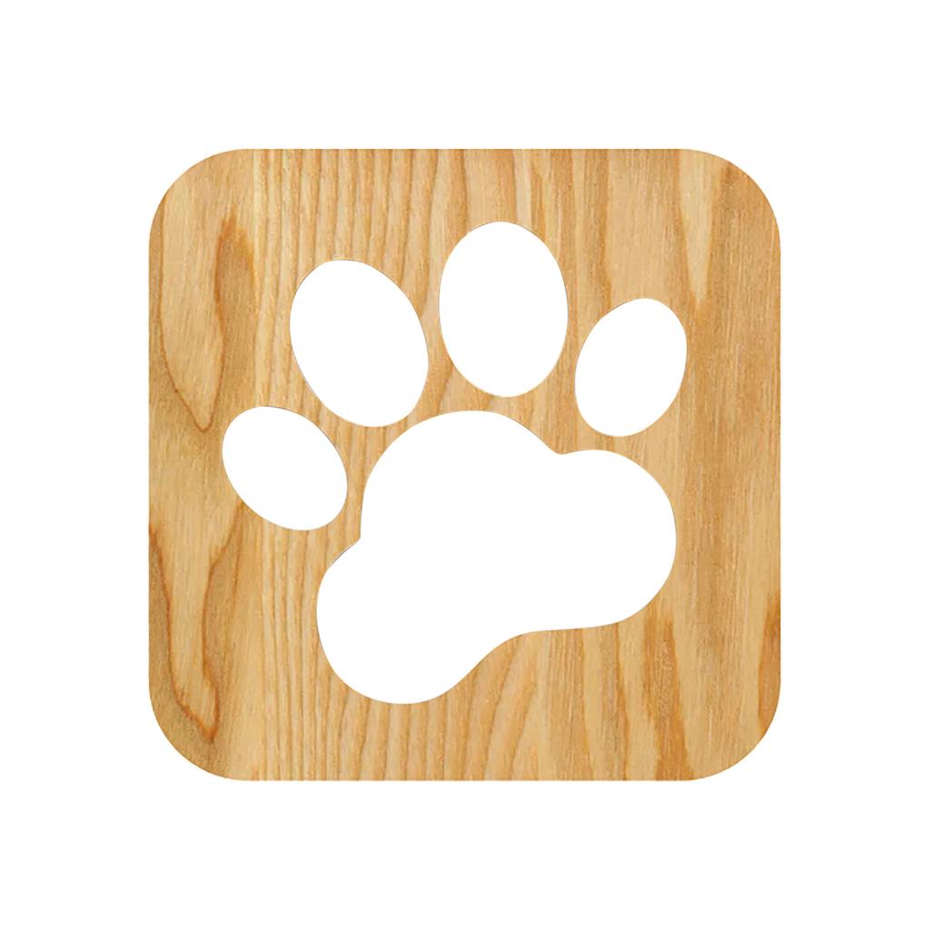 LED Wooden Night Lamps for Bedrooms Table Lamp With 3D Pet Cat Lampshade USB