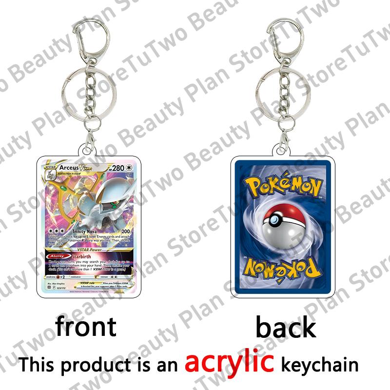 Anime Cartoon Venusaur Bulbasaur Charizard Mewtwo Pocket Monsters Acrylic Keychain Accessories Pendant Key Ring Charm Gifts Toys