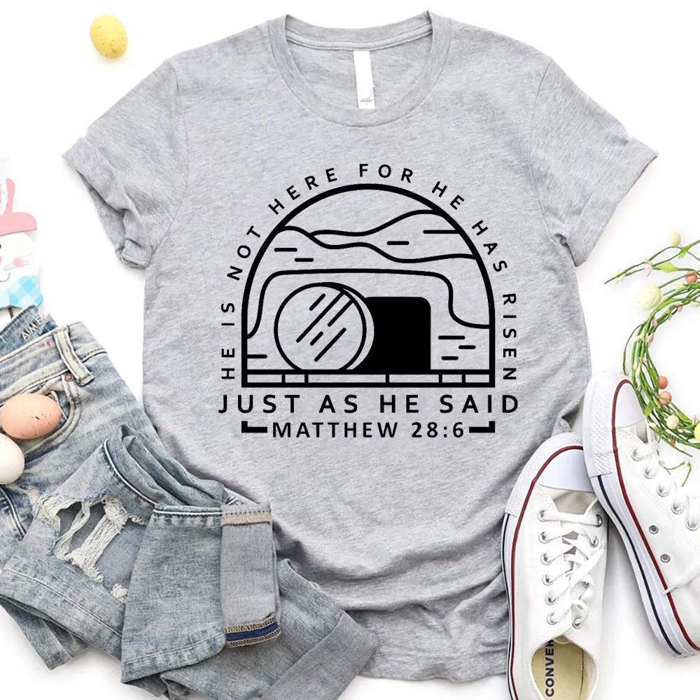 2026 Summer New Just As He Said Christian Unisexs Tshirt Highquality and Fashionable Roundneck Printed for Both Unisex and Women