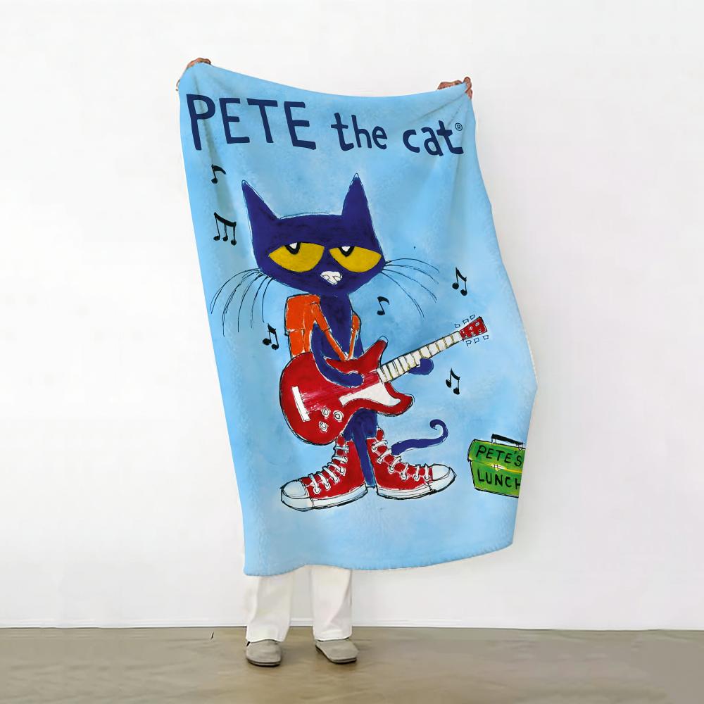 Cartoon P Pete t the C Cat Soft Warm Flannel Fleece Blanket for Sofa Bed Travel Home