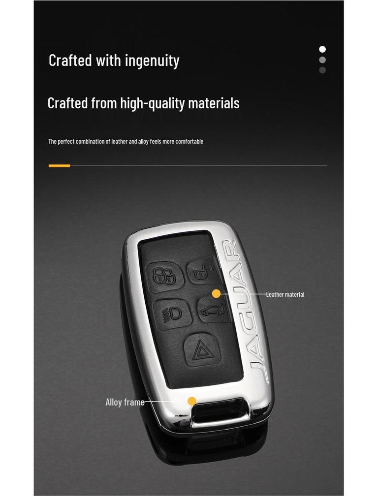 Чехол для ключа Jaguar: Совместимо с моделями XEL, XFL, F-Pace, XJL, XF, XE, F-Type 2022 – Роскошная сумка с пряжкой-ракушкой