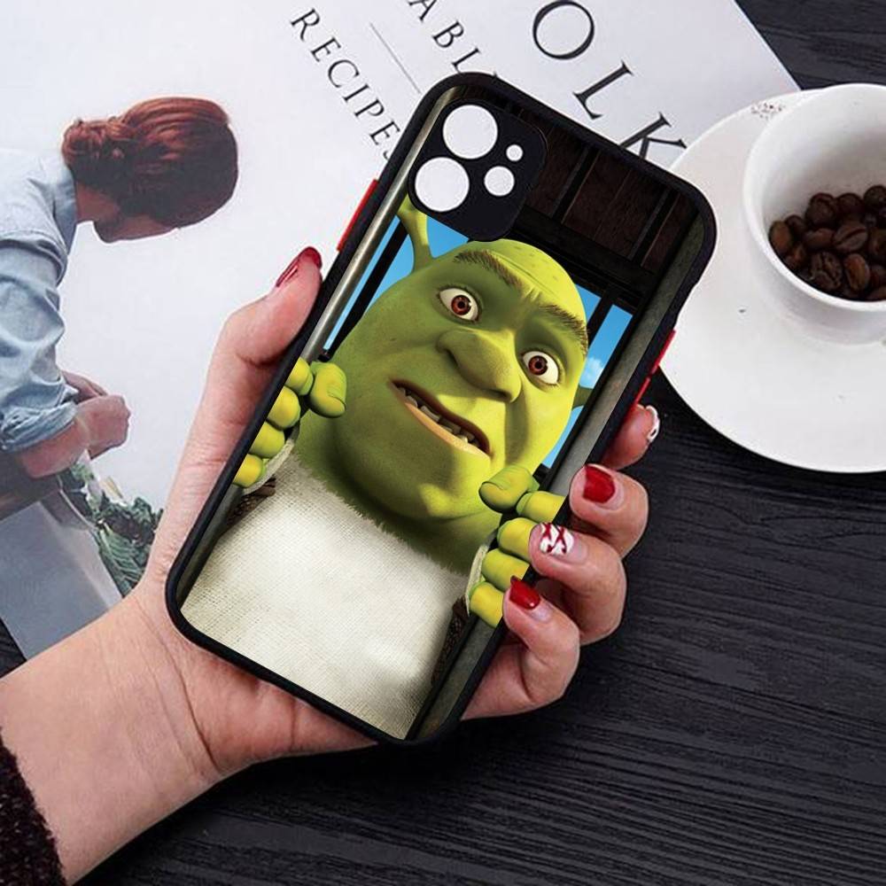 Cartoon S-Shreks Phone Case For IPhone 14 11 12 13 Mini Pro Max 8 7 Plus X XR XS MAX Translucent Matte Cover