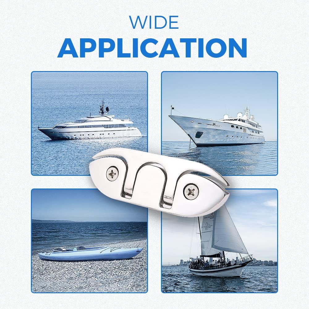 Морские складные пряжки из нержавеющей стали, 2 шт. в упаковке, откидные пряжки для швартовных тросов Морские швартовные пряжки с крепежными винтами для лодок, каяков, палубных тросов