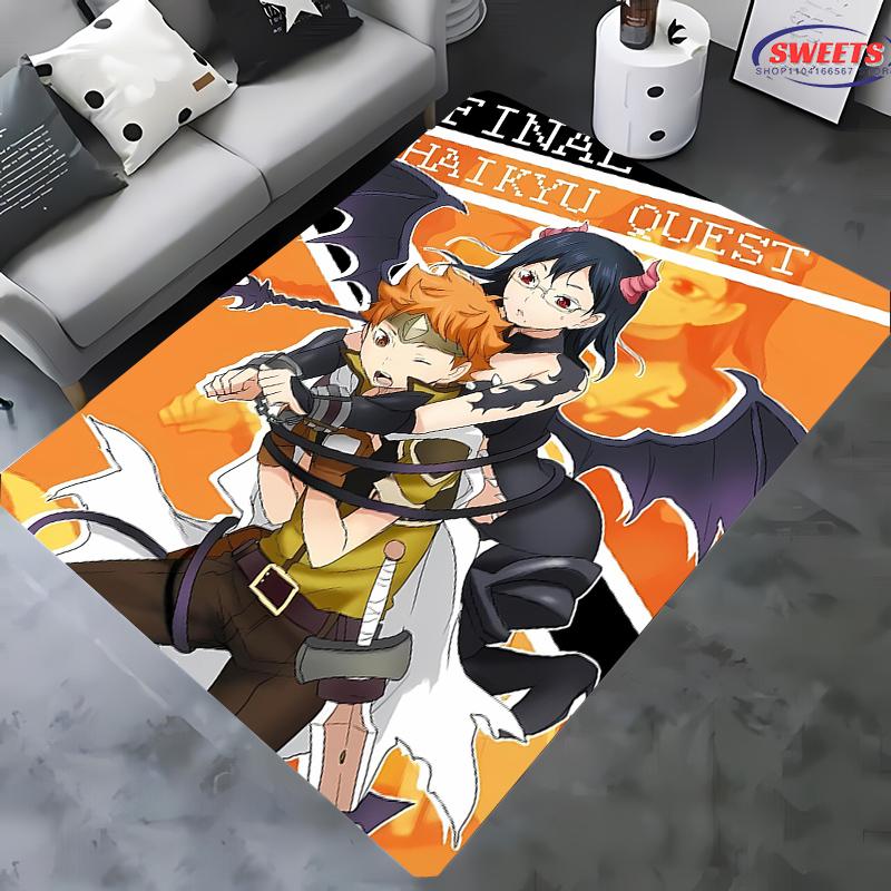 3D Печать Хайкю Большой Ковер, Комнатный Стираемый Коврик для Спальни, Прочный Ковер для Гостиной Столовой Ванной Кухни Офиса