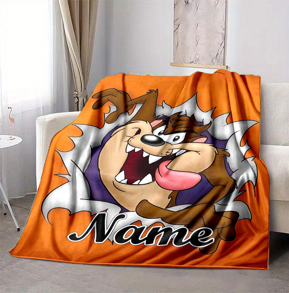 Custom Name Nightmare Cat Flannel Blanket Throw Blanket Soft Warm Sofa Bed home Decor Unique Gift