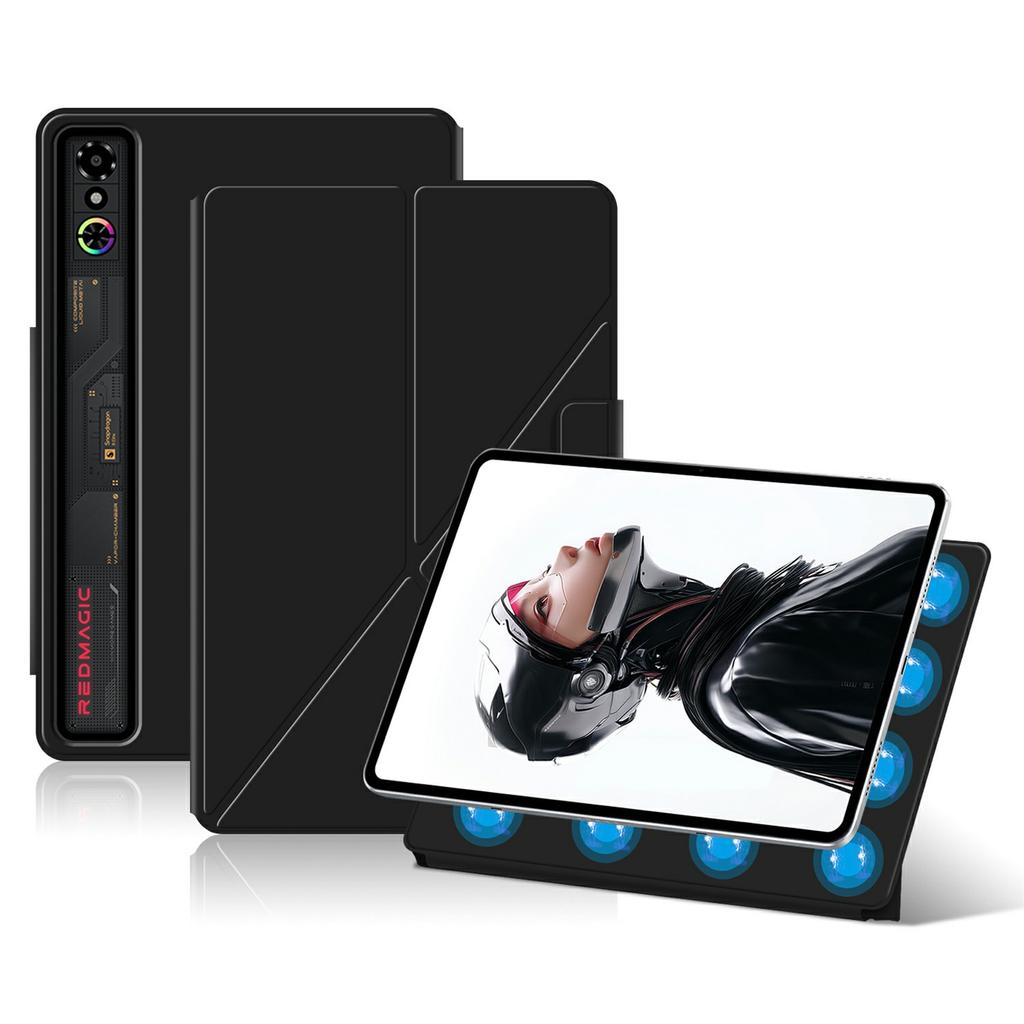 Кожаный чехол-книжка с подставкой-оригами и магнитной застежкой для ZTE nubia RedMagic Astra