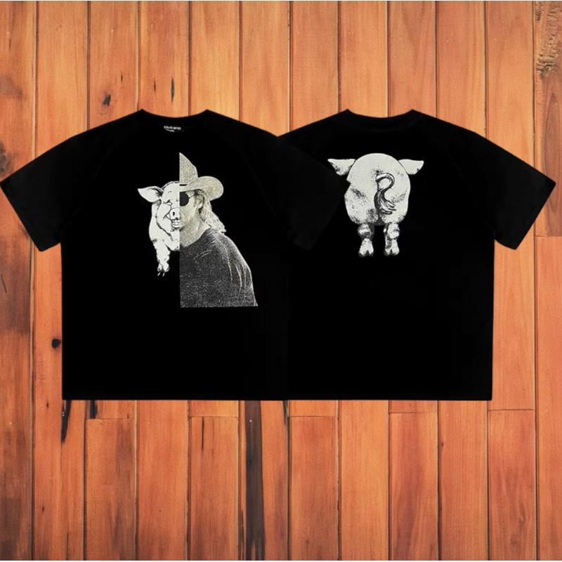 ERD Vintage Loose Fit Short Sleeve T-Shirt Men Women Couple Streetwear