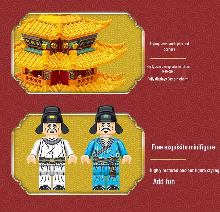 Le Yi Серия китайской архитектуры: Тяньаньмэнь, Башня Желтого Журавля, Храм Неба, Угловая Башня, Зал Высшей Гармонии Конструктор